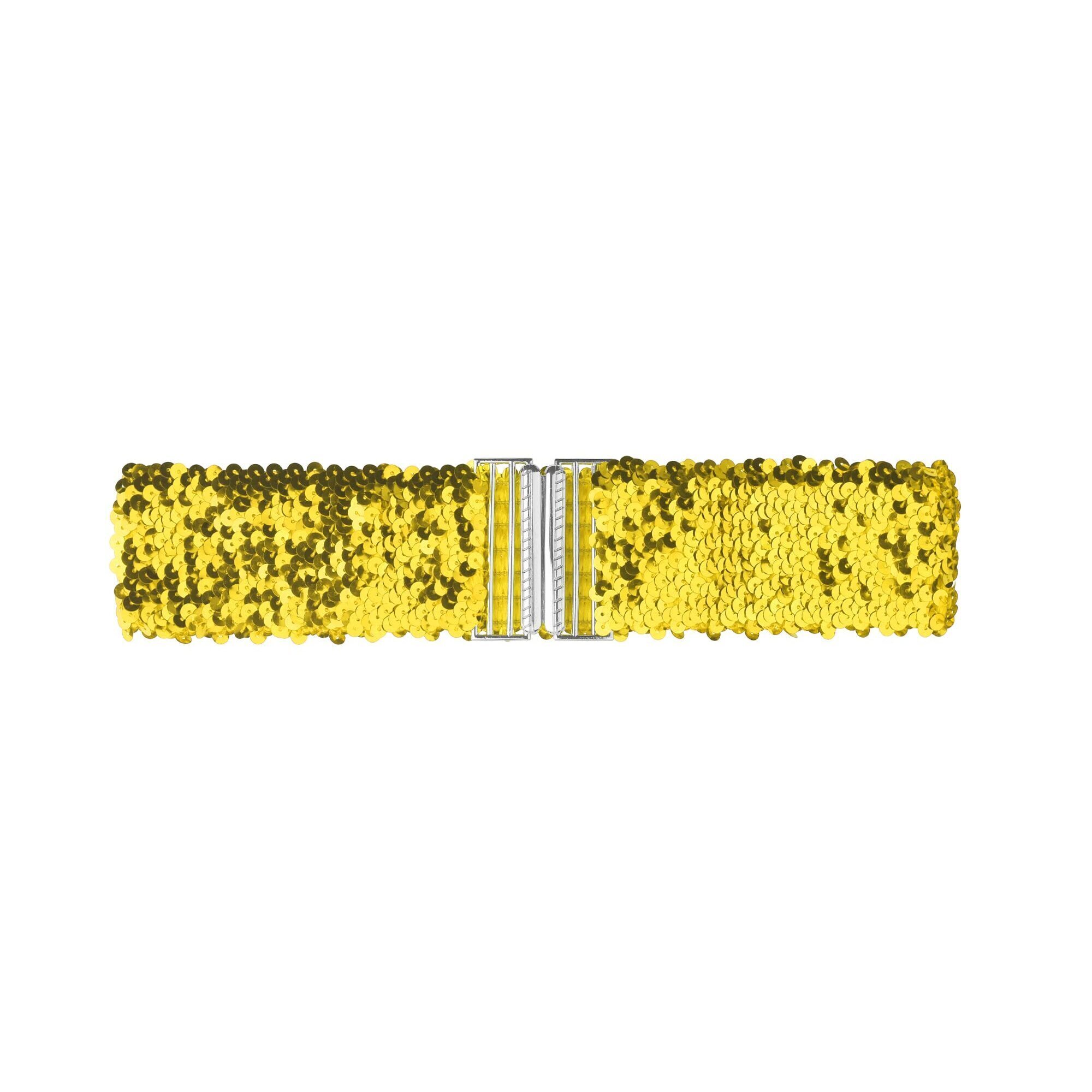 1961 Womens Plus Size Stretchy Waist Belts Metal Interlock Buckles Sequins
